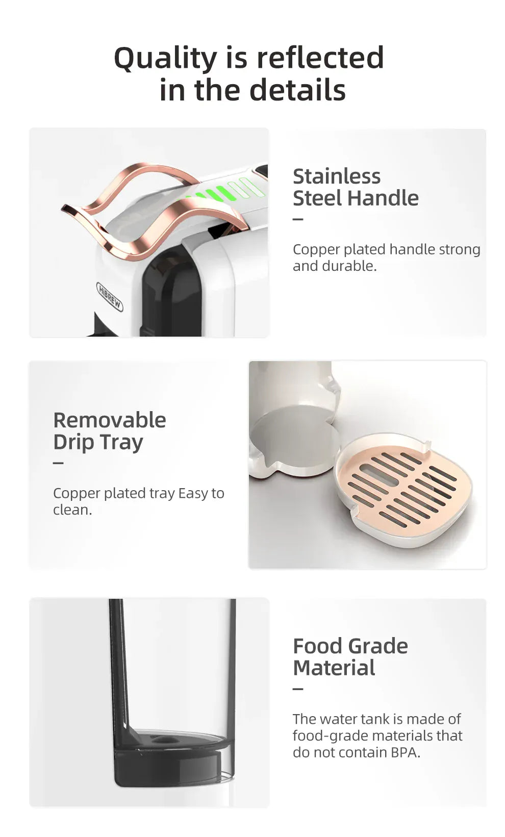 Ekspres do kawy HiBREW 5 w 1 – kompatybilny z kawą Nespresso, Dolce Gusto, K-Cup, kapsułkami ESE i kawą mieloną 