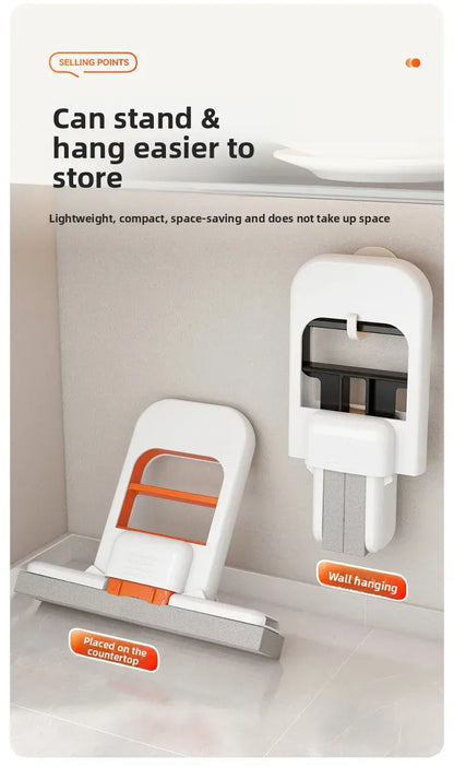 Mini mop gąbkowy z systemem samoczynnego wyciskania – kompaktowy, superchłonny mop do czyszczenia domu, kuchni, łazienki i samochodu