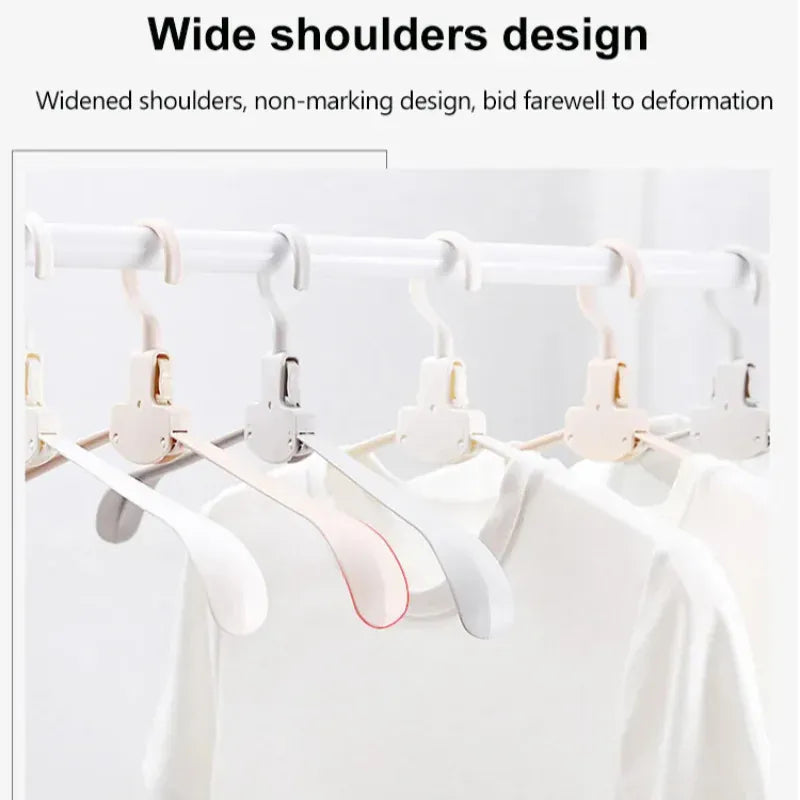 Household Portable Multifunctional Folding Closet Clothes hanger  – Seamless Hanger for Space-Saving Laundry Storage