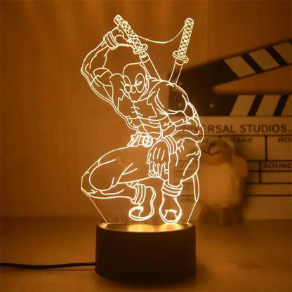 Lampka nocna LED 3D Marvel Iron Man — Lampa Avengers 