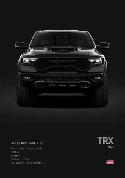 Plakat na płótnie Dodge Challenger SRT Hellcat Redeye – sportowy samochód do domu, biura i garażu | Na sprzedaż w Polsce.