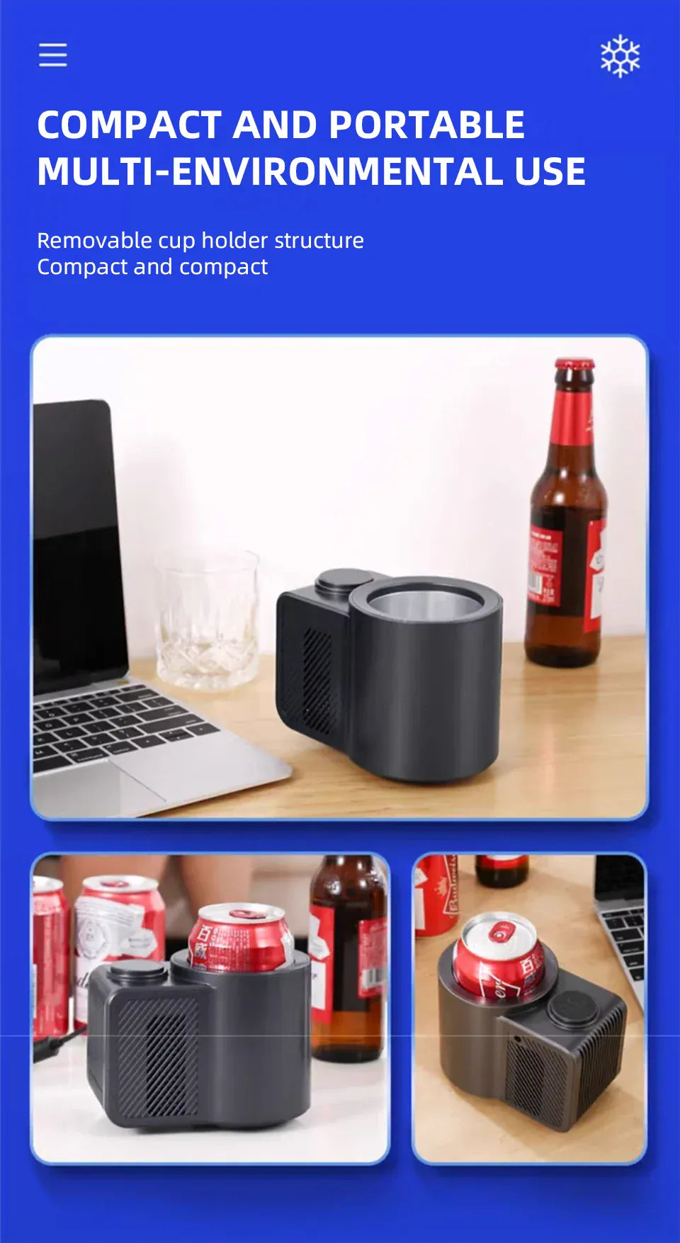 Inteligentny kubek samochodowy z funkcją podgrzewania i chłodzenia 12 V/220 V – inteligentna kontrola temperatury dotykowej, szybko podgrzewający i chłodzący kubek podróżny