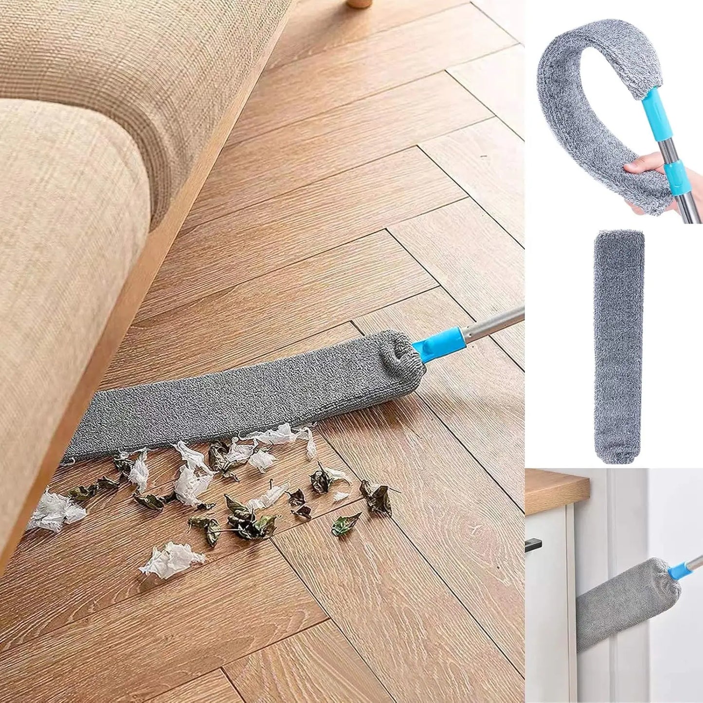 UNTIOR Long Handle Dust Mops – Floor & Ceiling Cleaning Tool