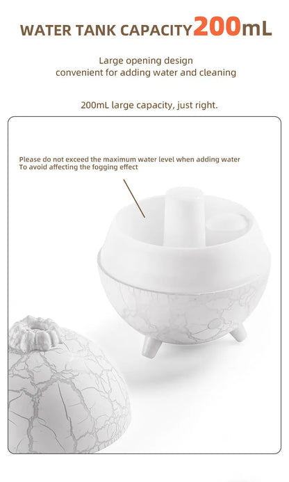 2024 Nowa Planeta Kolorowa Lampa Atmosferyczna Nawilżacz USB – Dyfuzor Olejków Eterycznych 200 ml 