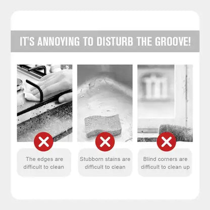 Narzędzie do czyszczenia rowków 2 w 1 Kreatywna ściereczka do czyszczenia rowków okiennych Szczotka do czyszczenia okien Szczotka do czyszczenia rowków okiennych