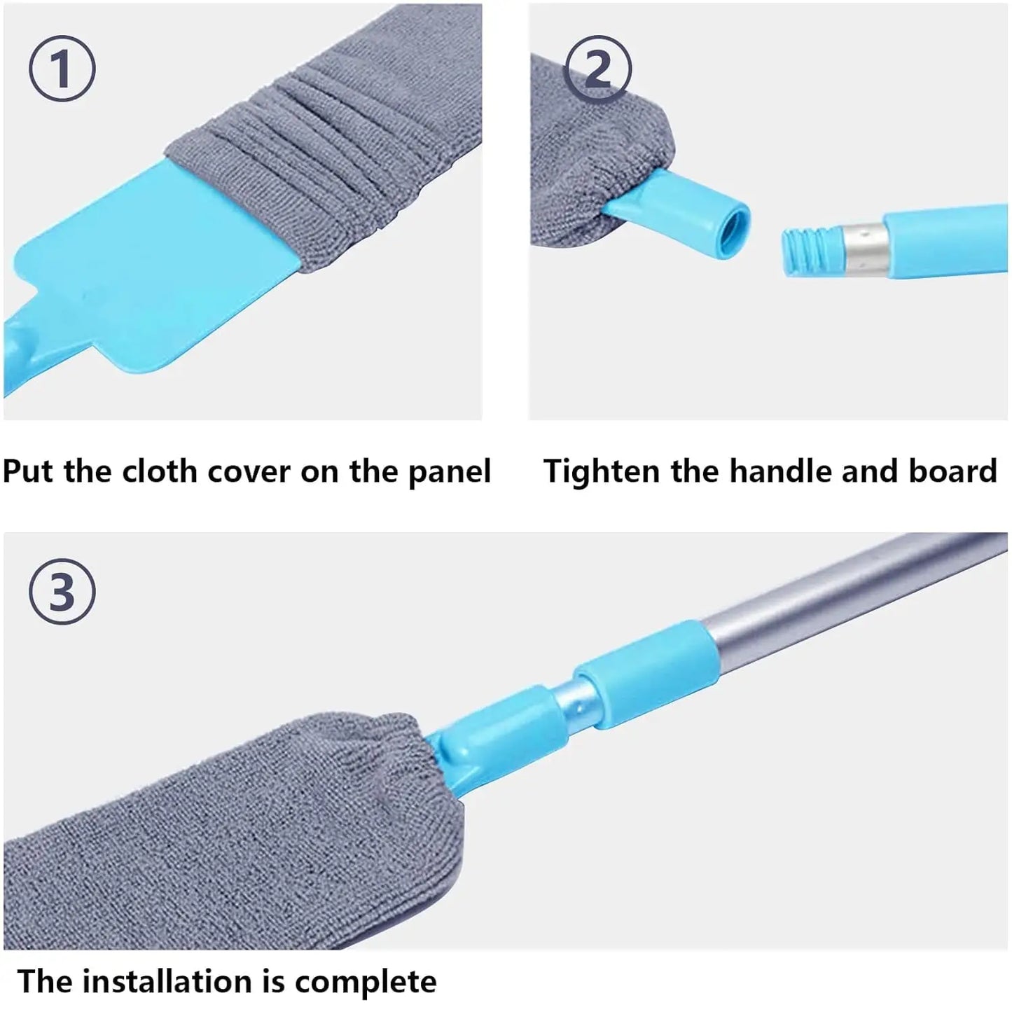 UNTIOR Long Handle Dust Mops – Floor & Ceiling Cleaning Tool