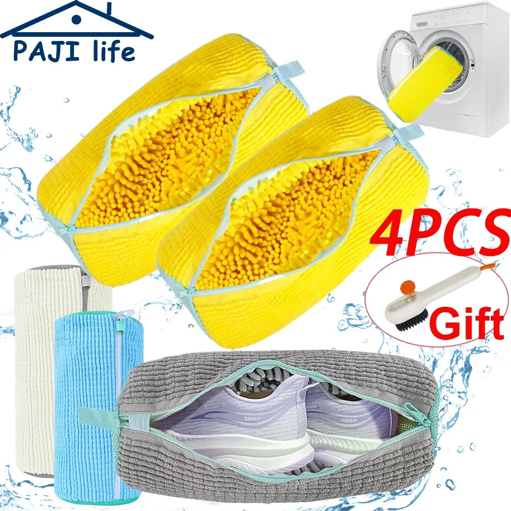 Wyściełana torba do prania butów – organizer do prania w pralce, chroniący trampki i obuwie (wytrzymała siatka poliestrowa)