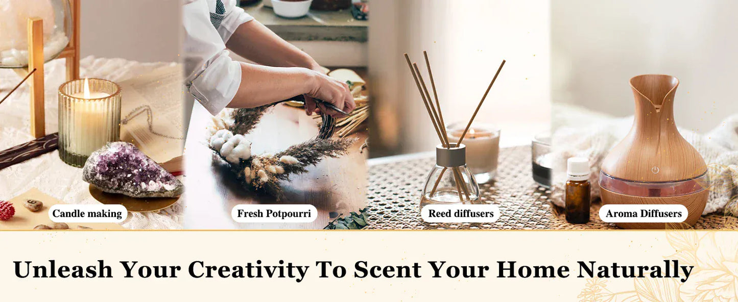 EUQEE 118 ml Czyste Olejki Eteryczne – Naturalne Olejki Aromaterapeutyczne do Dyfuzorów, Świec i Mydła (Wiele Zapachów) 