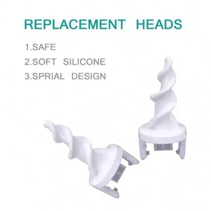 Miękkie silikonowe narzędzie do usuwania woskowiny usznej z 16 wymiennymi końcówkami – bezpieczne narzędzie do czyszczenia uszu dla dorosłych i dzieci | Wielokrotnego użytku zestaw do czyszczenia uszu