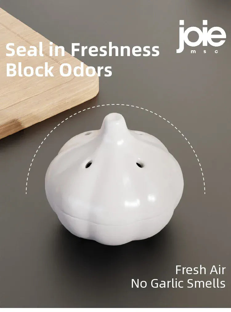 Joie Garlic Storage Box – Moisture-Proof Ceramic Jar for Garlic, Chili & Ginger Storage