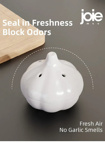 Joie Garlic Storage Box – Moisture-Proof Ceramic Jar for Garlic, Chili & Ginger Storage