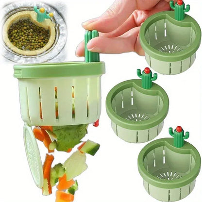Cactus Sink Drain Strainer – Automatic Dumping Basket & Kitchen Waste Filter | Multi-Functional Sink Filter Net