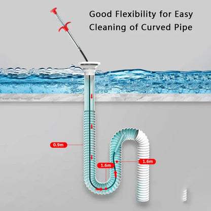 Narzędzie do pogłębiania rur sprężynowych, produkty do czyszczenia rur dla domowej hydrauliki, wąż do czyszczenia kanalizacji, hak do czyszczenia rur z blokadą 