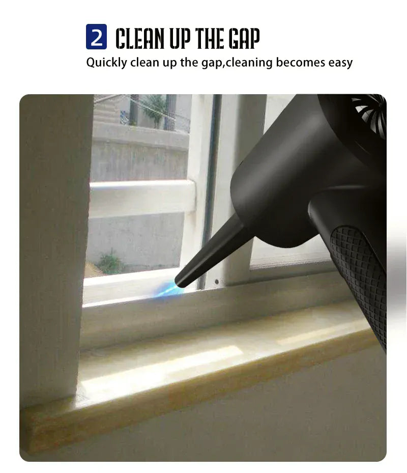 Bezprzewodowa dmuchawa sprężonego powietrza z oświetleniem LED – 51000 obr./min., akumulatorowa dmuchawa czyszcząca