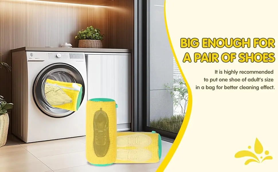 Wyściełana torba do prania butów – organizer do prania w pralce, chroniący trampki i obuwie (wytrzymała siatka poliestrowa)