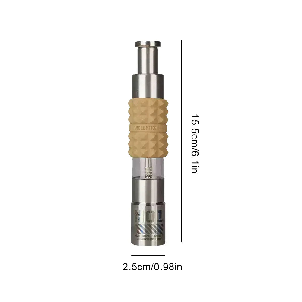 WELLHIKE Młynek do pieprzu ze stali nierdzewnej – młynek do przypraw na kemping i do użytku na zewnątrz 