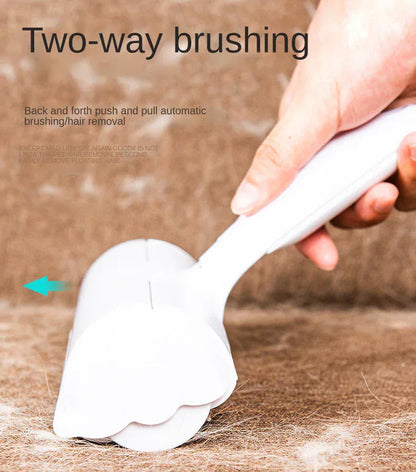 Dwustronna szczotka do usuwania sierści zwierząt domowych z wałkiem | Wielokrotnego użytku szczotka do czyszczenia sierści psów i kotów na sofę, ubrania i meble