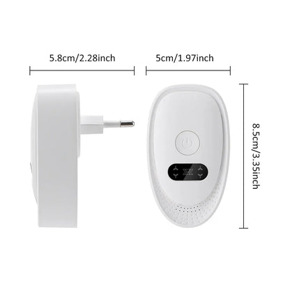 Wtykowy oczyszczacz powietrza z jonizatorem | Miniaturowy oczyszczacz powietrza z jonami ujemnymi do domu, sypialni, toalety i biura | Ciche urządzenie odświeżające powietrze