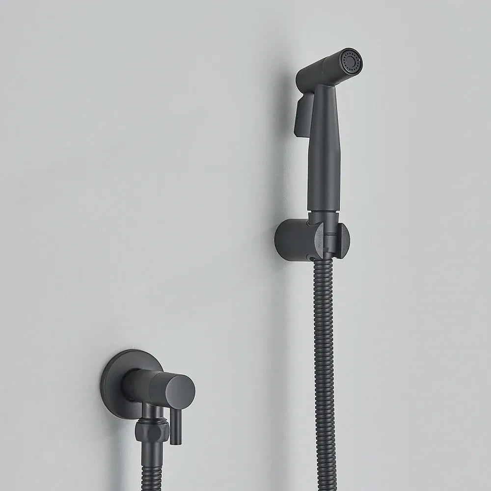 Ręczny bidet ze stali nierdzewnej do toalety – nowoczesny, higieniczny natrysk prysznicowy (czarny / nikiel / złoty) 