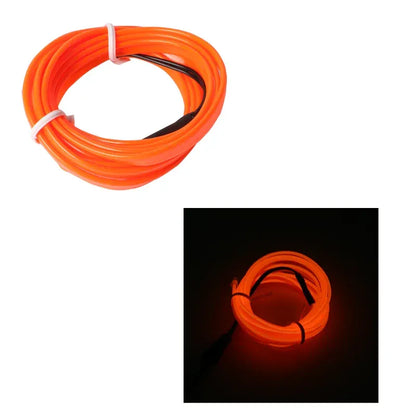Elastyczna taśma LED EL Neon 1M / 3M / 5M — USB / 12V Oświetlenie wnętrza samochodu, do samodzielnego montażu i na imprezę 
