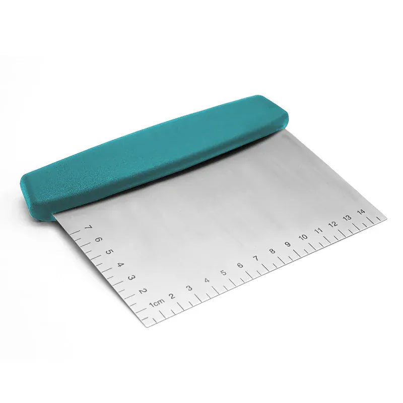 Krajalnica do ciasta ze stali nierdzewnej z oznaczeniami pomiaru, wielofunkcyjny skrobak do pieczenia, ciasta, wypieku chleba, siekacz kuchenny