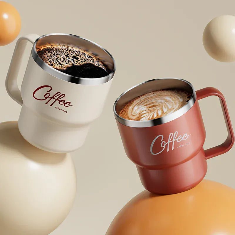 Kubek do kawy najwyższej jakości ze stali nierdzewnej 304 – wykonany z wysokiej jakości dwuwarstwowej izolacji, która utrzymuje ciepło lub zimno napojów przez wiele godzin. 