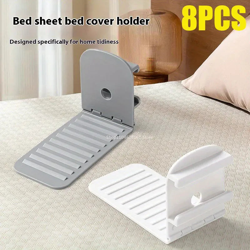 Adjustable non-slip bed sheet holder plastic clip fastener
