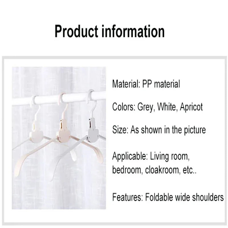 Household Portable Multifunctional Folding Closet Clothes hanger  – Seamless Hanger for Space-Saving Laundry Storage