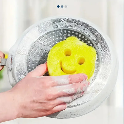 Opakowanie 3 szt. żaroodpornych, niepozostawiających zarysowań gąbek kuchennych – wytrzymałe gąbki do mycia naczyń, szkła i kuchenek | Można myć w zmywarce | W sprzedaży w Polsce