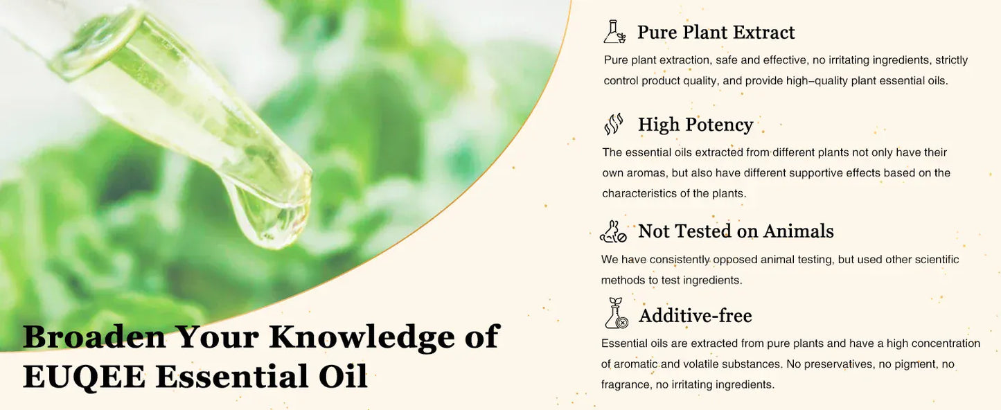 EUQEE 118 ml Czyste Olejki Eteryczne – Naturalne Olejki Aromaterapeutyczne do Dyfuzorów, Świec i Mydła (Wiele Zapachów) 