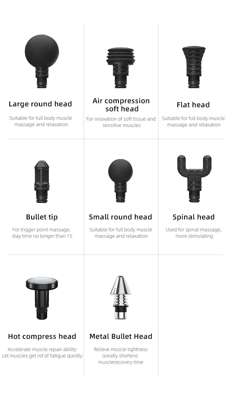 Elektryczny, inteligentny masażer szyi i mięśni Booster Massage Gun 7,4 V do relaksacji ciała i regeneracji sprawności fizycznej