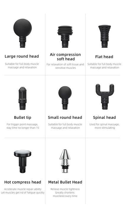 Elektryczny, inteligentny masażer szyi i mięśni Booster Massage Gun 7,4 V do relaksacji ciała i regeneracji sprawności fizycznej