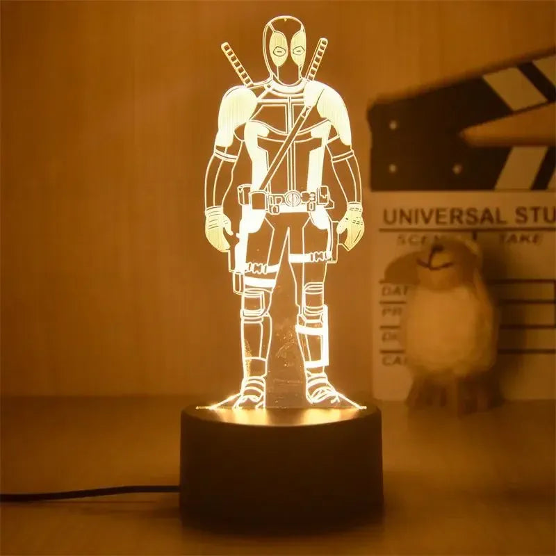 Lampka nocna LED 3D Marvel Iron Man — Lampa Avengers 