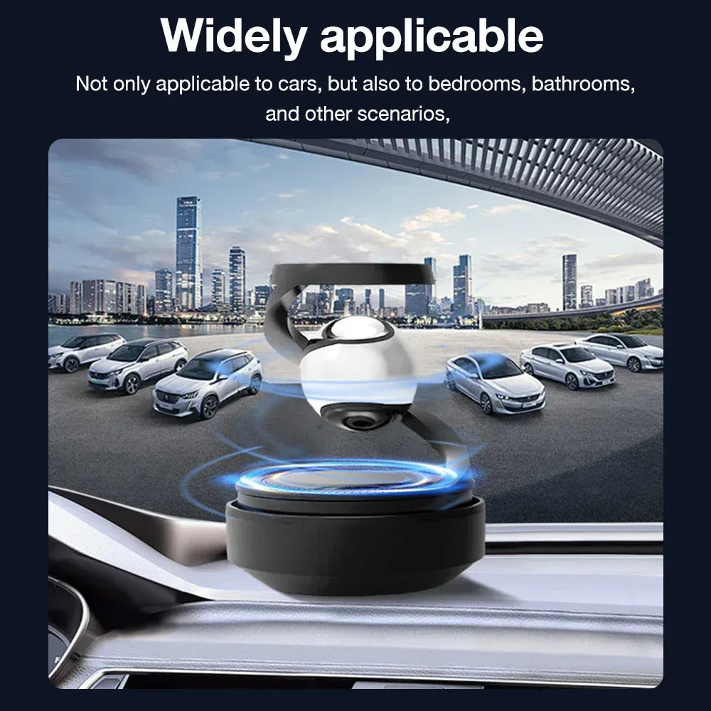 Odświeżacz powietrza do samochodu zasilany energią słoneczną – automatyczny, obrotowy dyfuzor perfum na deskę rozdzielczą o naturalnym zapachu wody kolońskiej | Do BMW, Audi, Benz, VW i Peugeot | Na sprzedaż w Polsce 