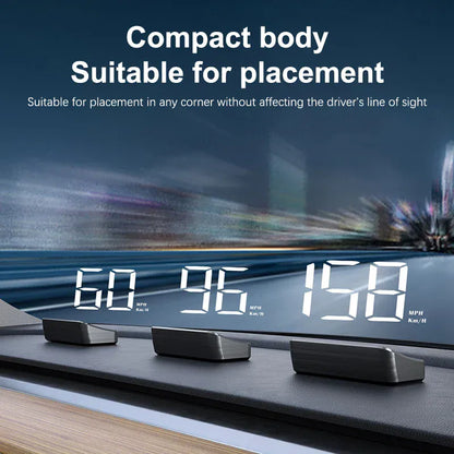 Licznik prędkości samochodu KM/H HUD GPS Wyświetlacz Head-Up Cyfrowy projektor na szybę | Uniwersalny automatyczny prędkościomierz dla bezpiecznej jazdy 