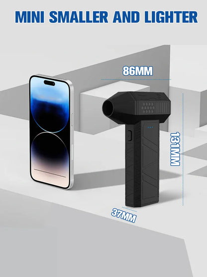 X3 Mini wentylator Violent 110000 obr./min Turbo Jet Air Duster | Mocna dmuchawa do samochodu, klawiatury i czyszczenia