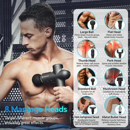 Elektryczny, inteligentny masażer szyi i mięśni Booster Massage Gun 7,4 V do relaksacji ciała i regeneracji sprawności fizycznej