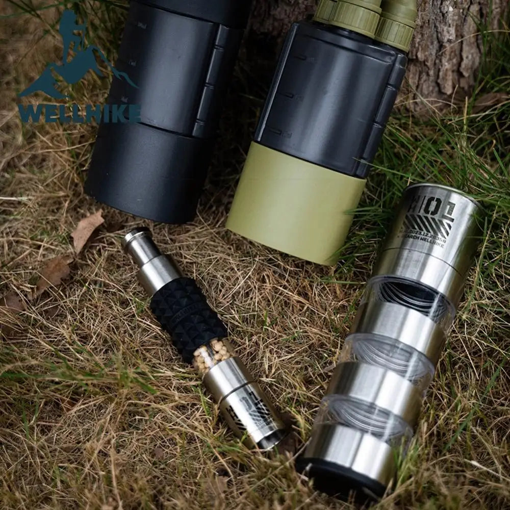 WELLHIKE Młynek do pieprzu ze stali nierdzewnej – młynek do przypraw na kemping i do użytku na zewnątrz 