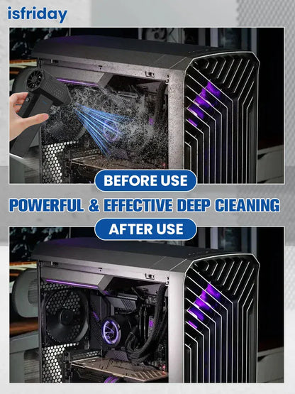 X3 Mini wentylator Violent 110000 obr./min Turbo Jet Air Duster | Mocna dmuchawa do samochodu, klawiatury i czyszczenia