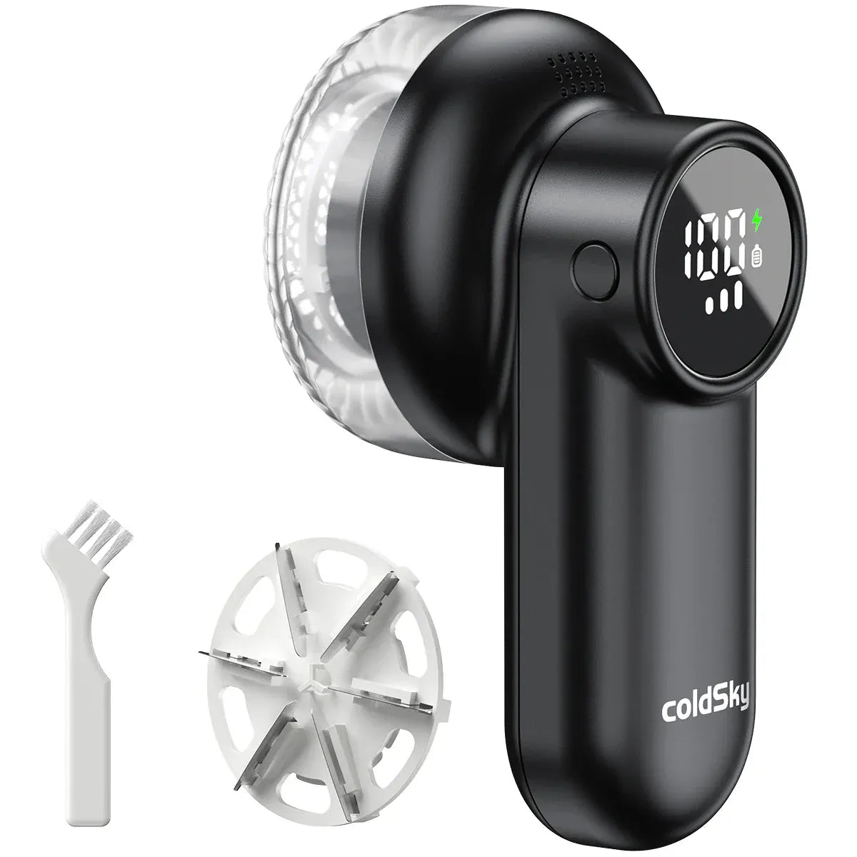 coldSky Akumulatorowa maszyna do usuwania kłaczków z wyświetlaczem LED – inteligentna golarka do tkanin i ubrań 