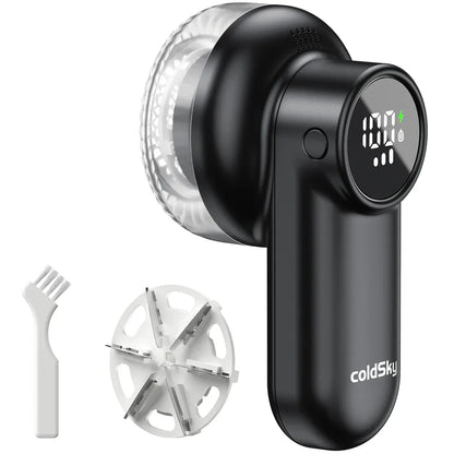 coldSky Akumulatorowa maszyna do usuwania kłaczków z wyświetlaczem LED – inteligentna golarka do tkanin i ubrań 