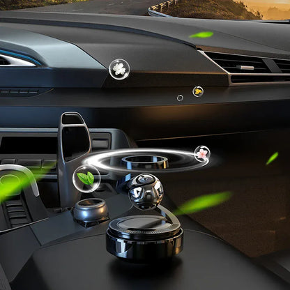 Odświeżacz powietrza do samochodu zasilany energią słoneczną – automatyczny, obrotowy dyfuzor perfum na deskę rozdzielczą o naturalnym zapachu wody kolońskiej | Do BMW, Audi, Benz, VW i Peugeot | Na sprzedaż w Polsce 