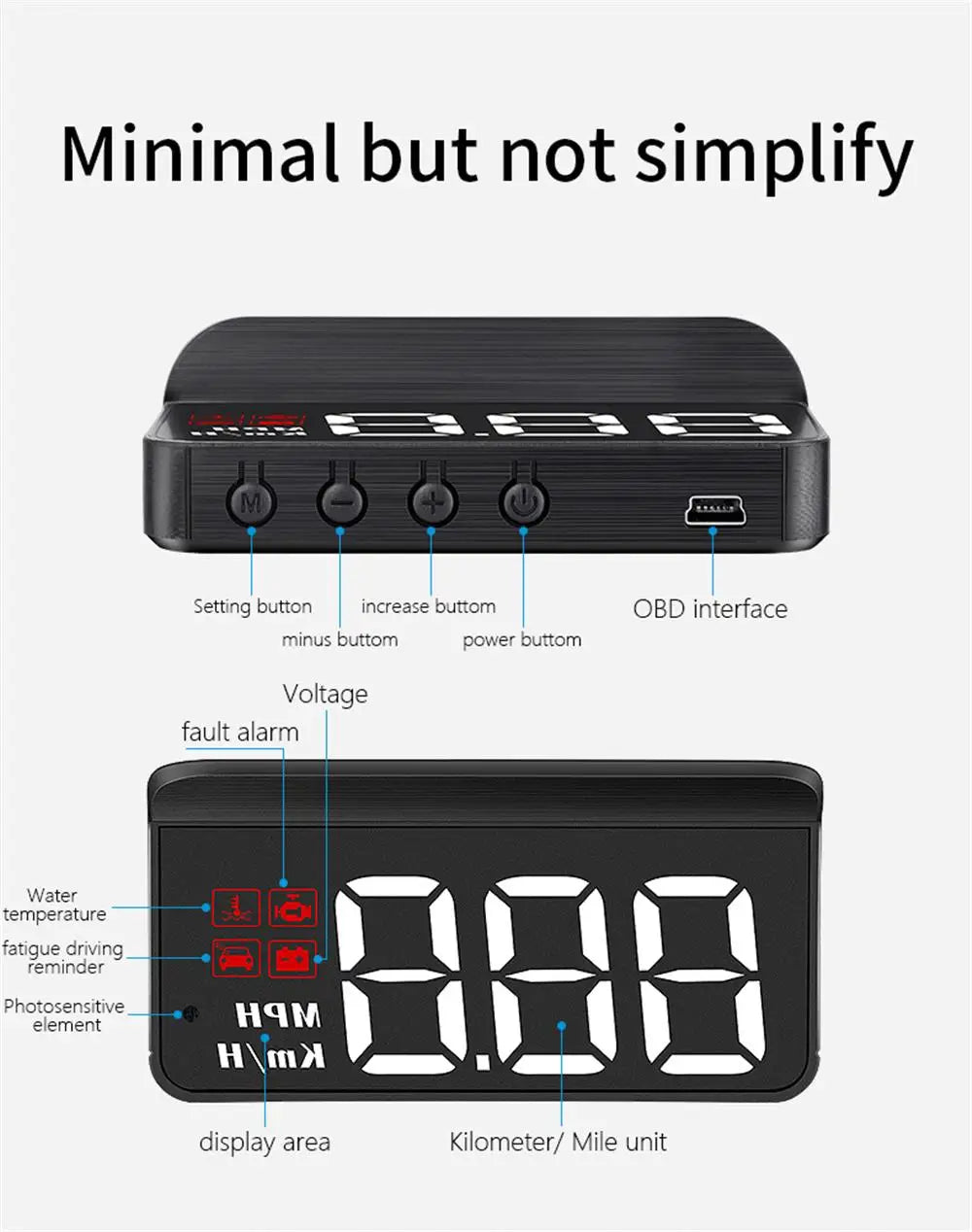 M3 Auto OBD2 GPS Wyświetlacz Head-Up Elektronika Samochodowa OBD HUD Projektor Wyświetlacz Cyfrowy Prędkościomierz Samochodowy Akcesoria Do Wszystkich Samochodów