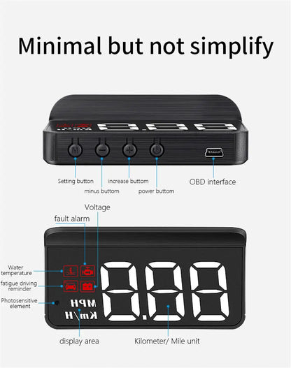 M3 Auto OBD2 GPS Wyświetlacz Head-Up Elektronika Samochodowa OBD HUD Projektor Wyświetlacz Cyfrowy Prędkościomierz Samochodowy Akcesoria Do Wszystkich Samochodów