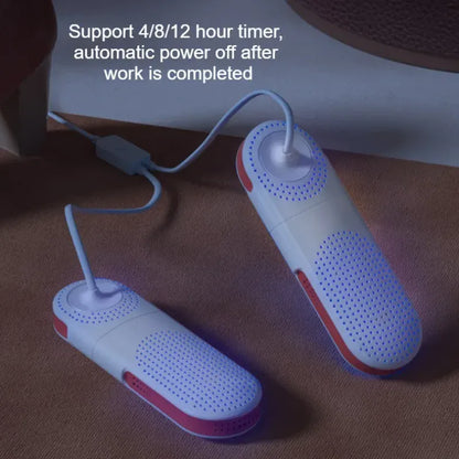 Przenośna elektryczna suszarka do butów z timerem i dezodoryzatorem UV – szybki osuszacz powietrza do usuwania zapachów (wtyczka EU) 
