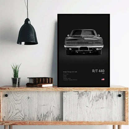 Plakat na płótnie Dodge Challenger SRT Hellcat Redeye – sportowy samochód do domu, biura i garażu | Na sprzedaż w Polsce.