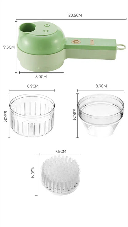 Zestaw elektrycznej krajalnicy do warzyw, ręczny, bezprzewodowy, elektryczny, tłuczek do czosnku, siekacz do żywności, maszynka do mielenia mięsa, obieraczka do żywności, kromka