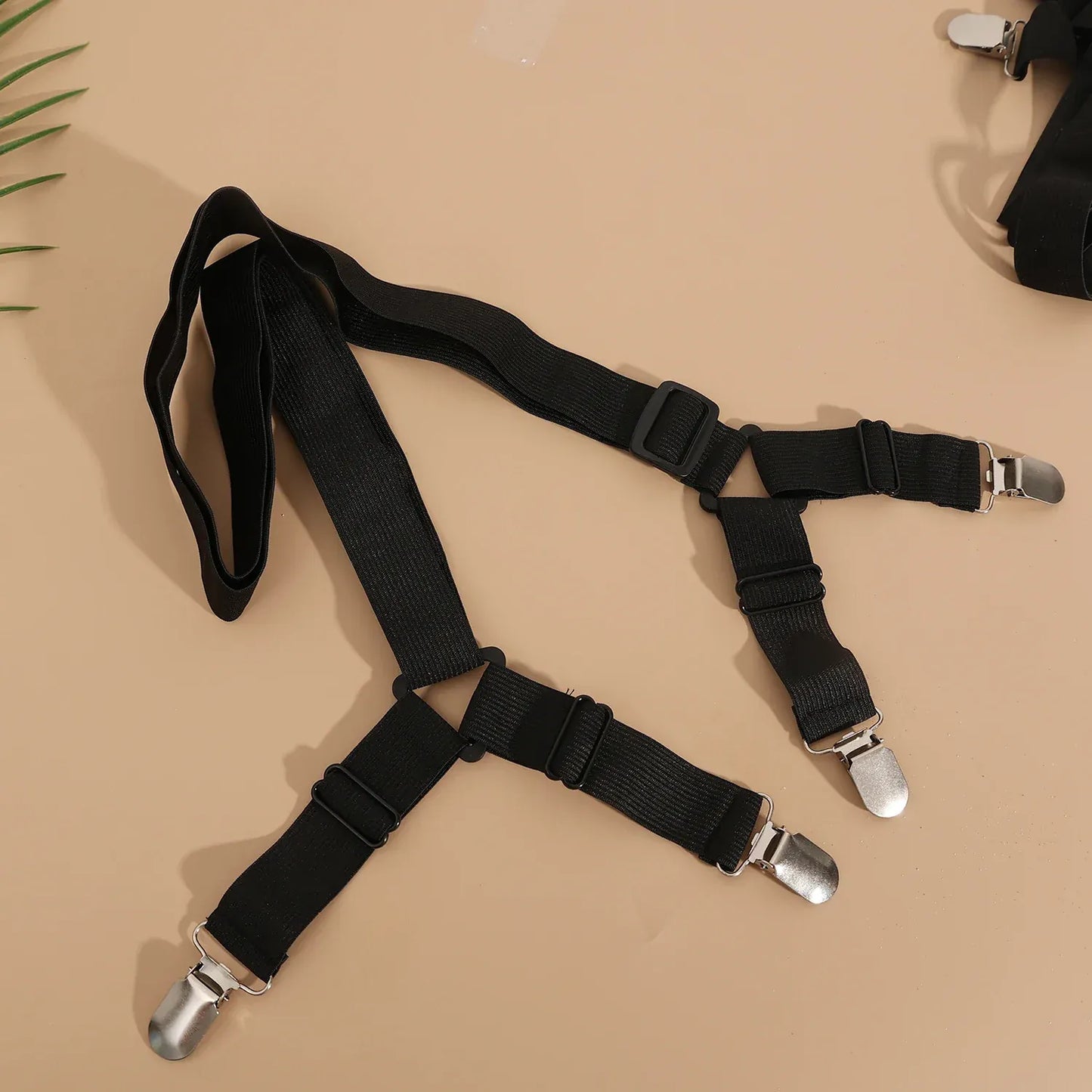 2/4 szt. regulowanych pasków do prześcieradła | Antypoślizgowe, elastyczne zapięcia do materaca i uchwyty na pokrowce 