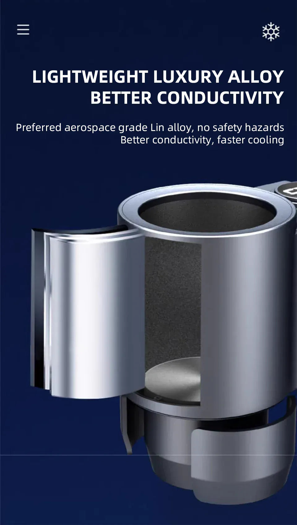 Inteligentny kubek samochodowy z funkcją podgrzewania i chłodzenia 12 V/220 V – inteligentna kontrola temperatury dotykowej, szybko podgrzewający i chłodzący kubek podróżny