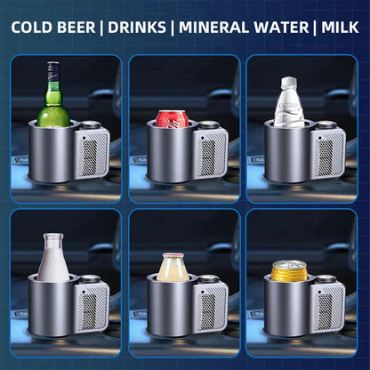 Inteligentny kubek samochodowy z funkcją podgrzewania i chłodzenia 12 V/220 V – inteligentna kontrola temperatury dotykowej, szybko podgrzewający i chłodzący kubek podróżny